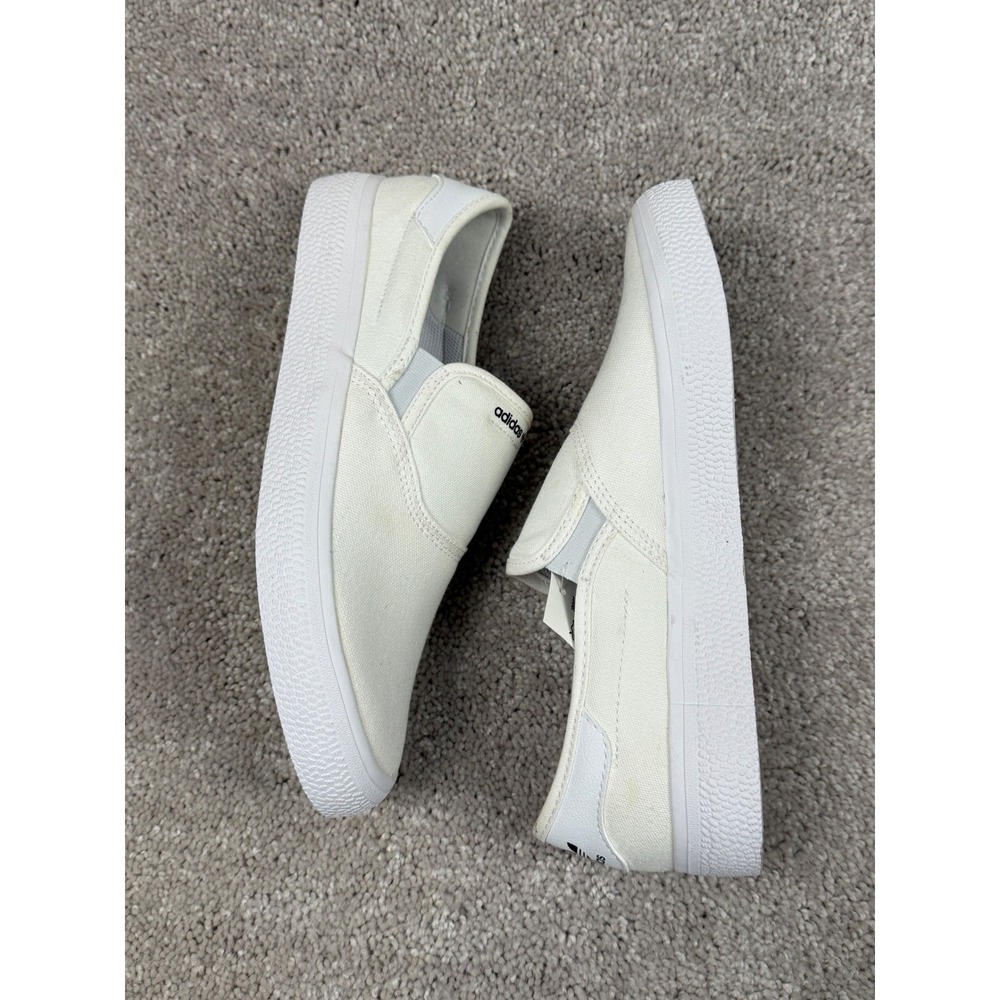 Adidas 3MC Slip Shoes White Canvas Mens Size 7 EG2638 Low Top Sneakers